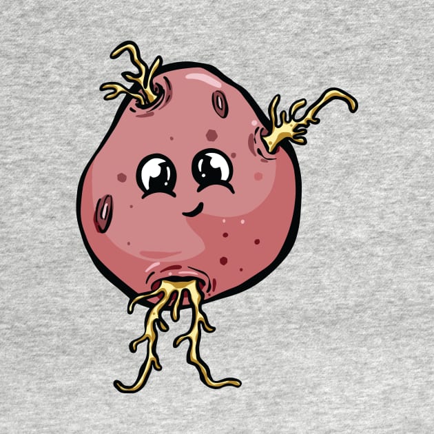 Potato People Happy Chit Red Potato by Garden Tips Toons